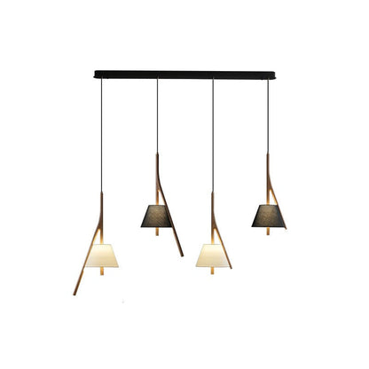 Triangular Wooden Pendant Ceiling Light
