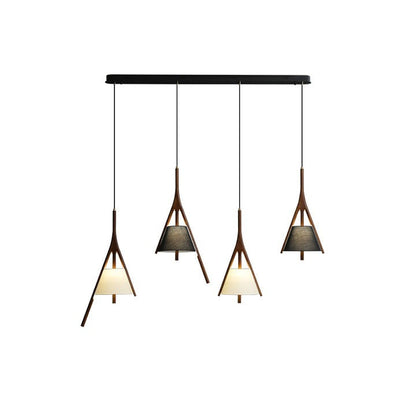 Triangular Wooden Pendant Ceiling Light