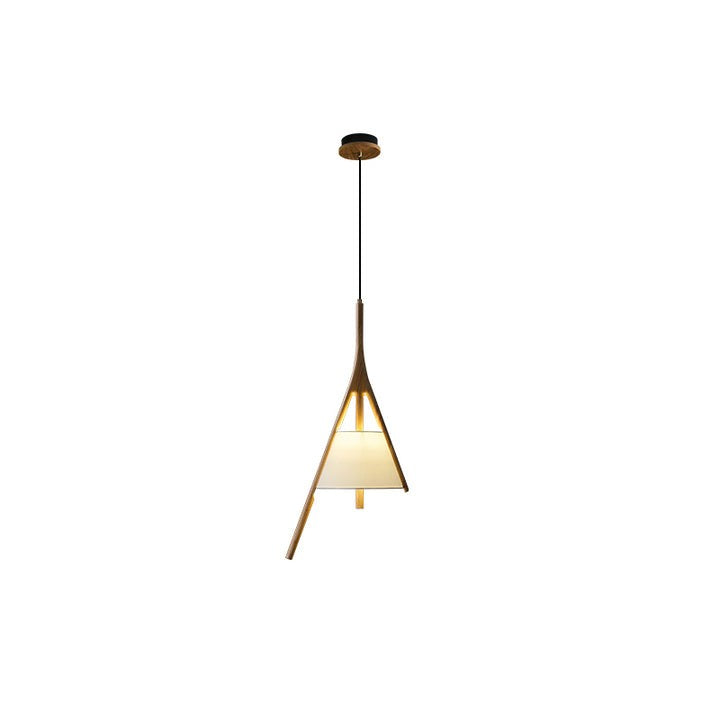 Triangular Wooden Pendant Ceiling Light
