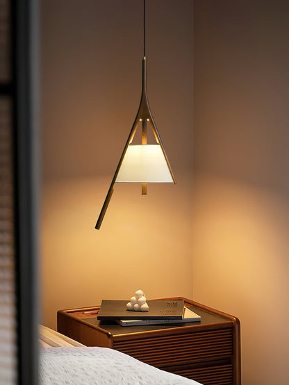Triangular Wooden Pendant Ceiling Light