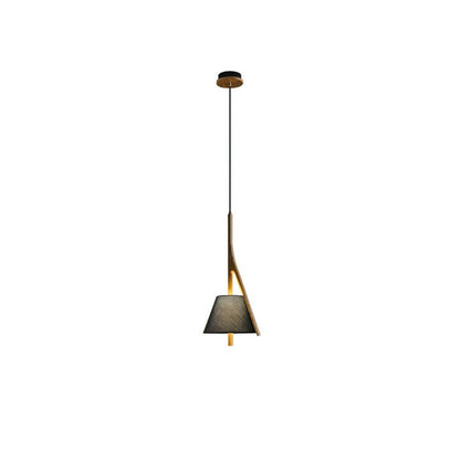 Triangular Wooden Pendant Ceiling Light