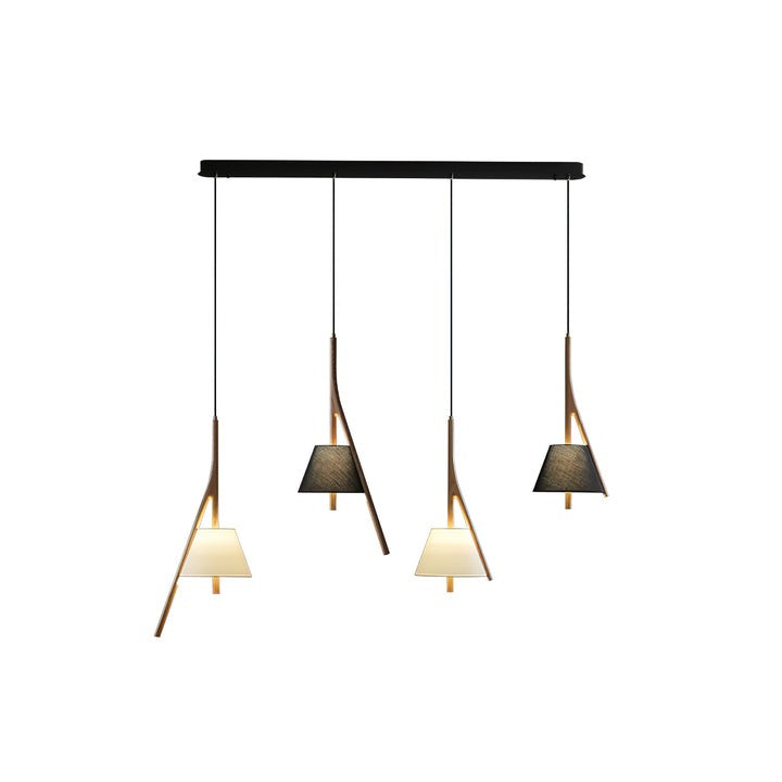 Triangular Wooden Pendant Ceiling Light