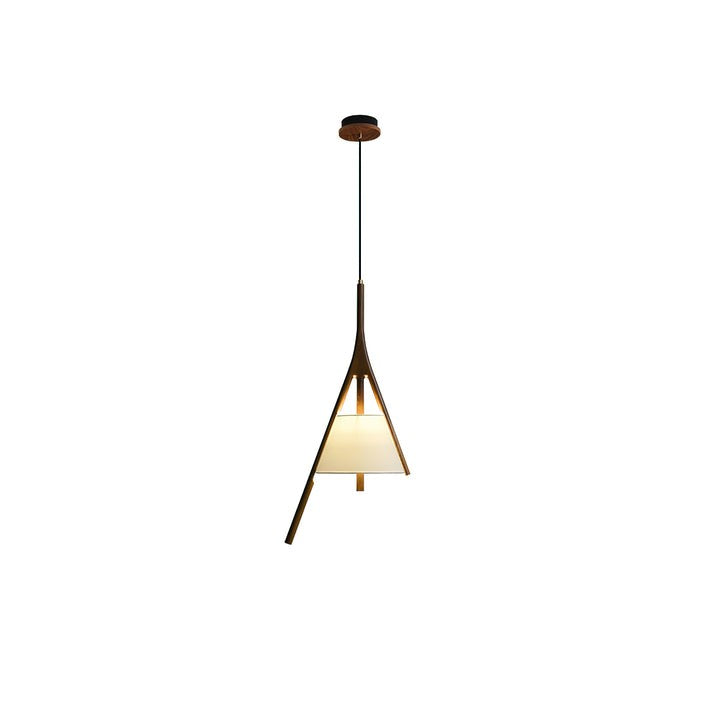 Triangular Wooden Pendant Ceiling Light