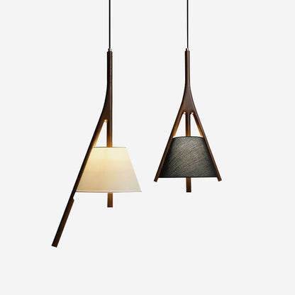Triangular Wooden Pendant Ceiling Light