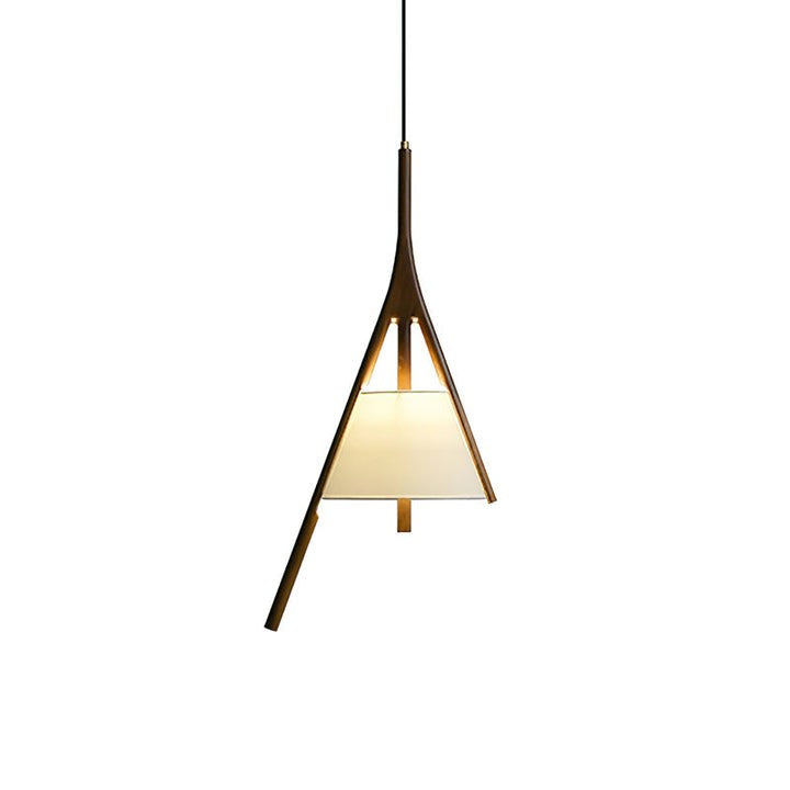 Triangular Wooden Pendant Ceiling Light