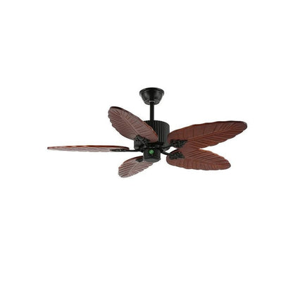 Tropical Banana Leaf Wood Ceiling Fan with LED Light