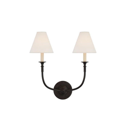 Versatile Fabric & Metal Wall Sconce