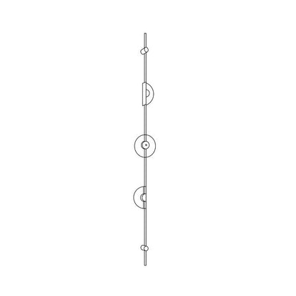 Vertical LED Wall Sconce with Alabaster Discs