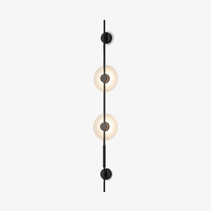 Vertical LED Wall Sconce with Alabaster Discs