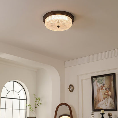 Vintage Bronze Flush Mount LED Ceiling Light