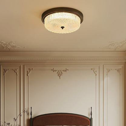 Vintage Bronze Flush Mount LED Ceiling Light