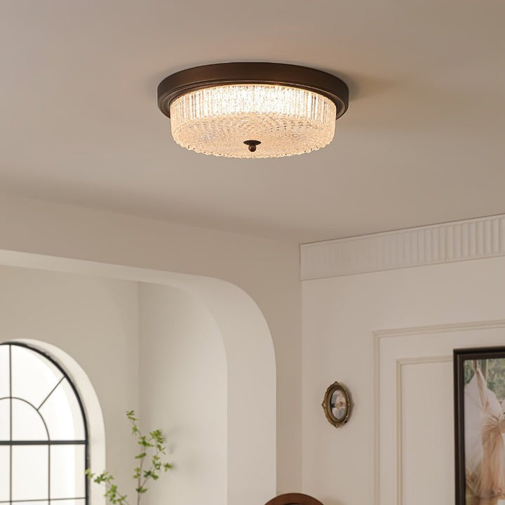 Vintage Bronze Flush Mount LED Ceiling Light