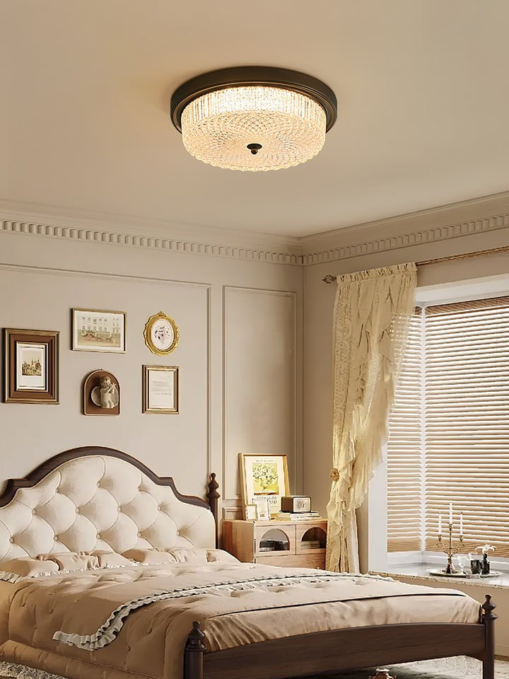 Vintage Bronze Flush Mount LED Ceiling Light