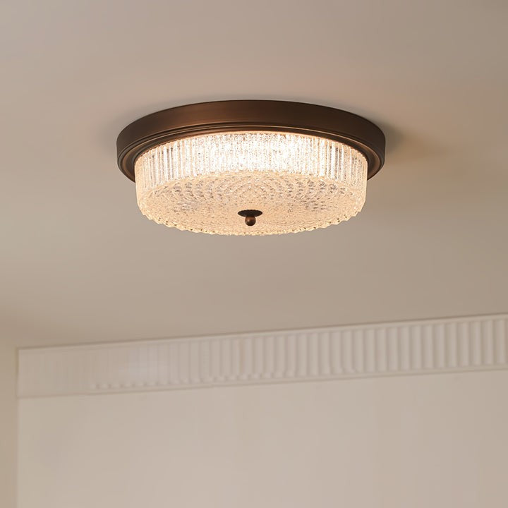 Vintage Bronze Flush Mount LED Ceiling Light