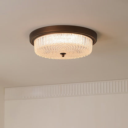 Vintage Bronze Flush Mount LED Ceiling Light
