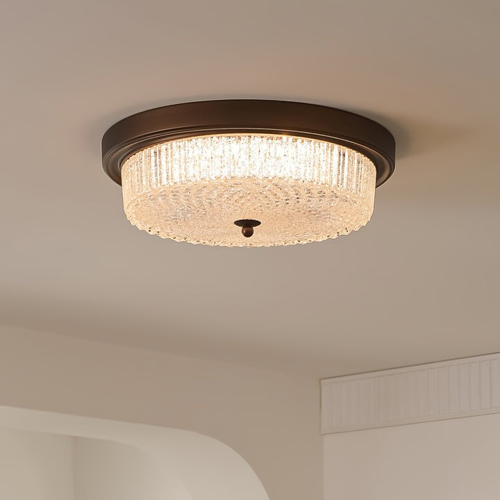 Vintage Bronze Flush Mount LED Ceiling Light