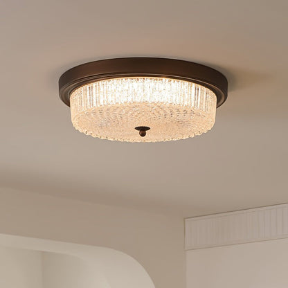 Vintage Bronze Flush Mount LED Ceiling Light