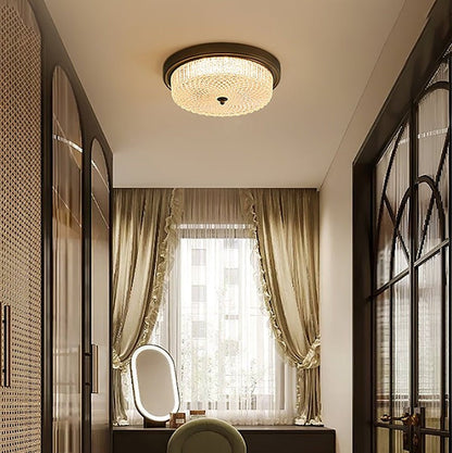 Vintage Bronze Flush Mount LED Ceiling Light