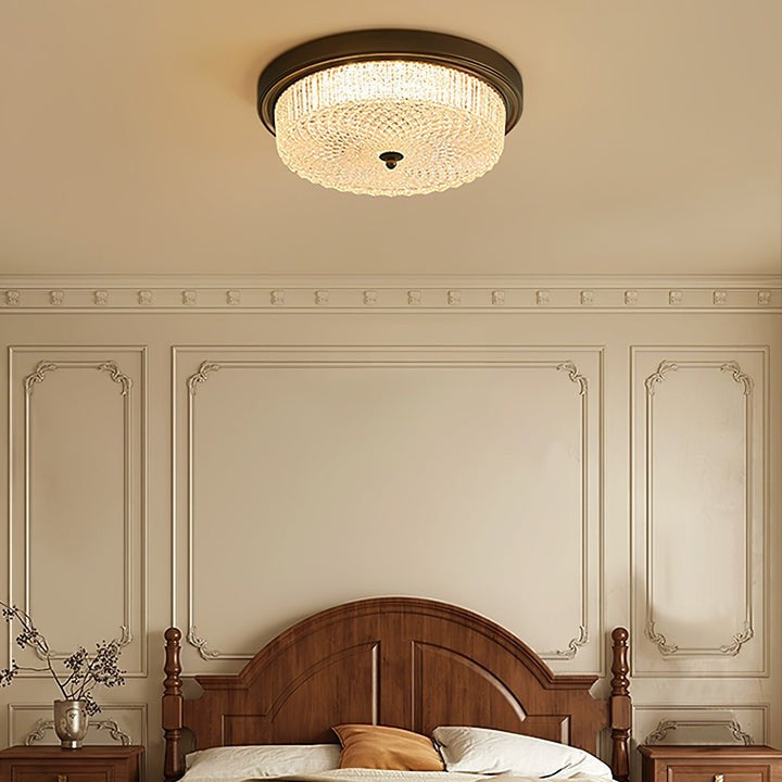 Vintage Bronze Flush Mount LED Ceiling Light