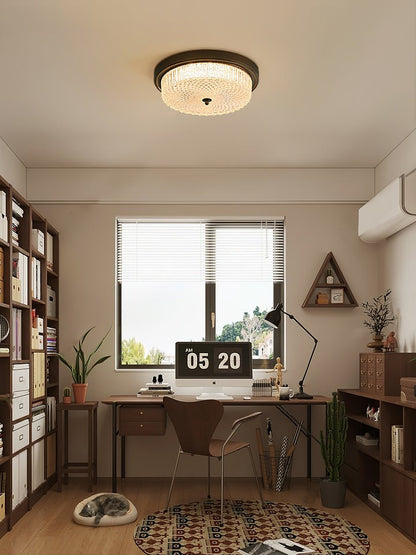 Vintage Bronze Flush Mount LED Ceiling Light