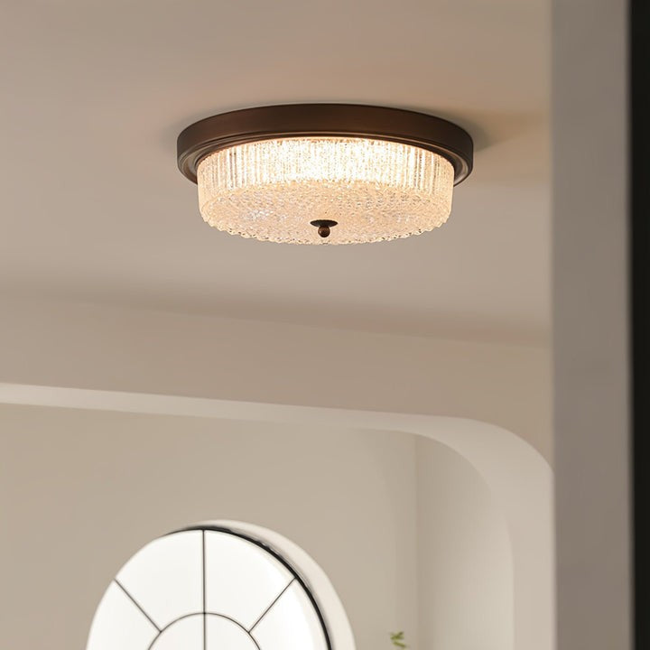 Vintage Bronze Flush Mount LED Ceiling Light