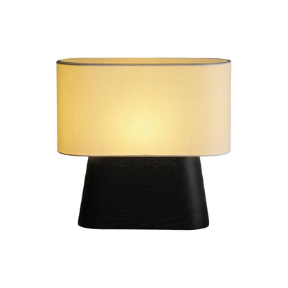 Walnut and White Touch-Control LED Table Lamp