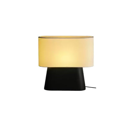 Walnut and White Touch-Control LED Table Lamp
