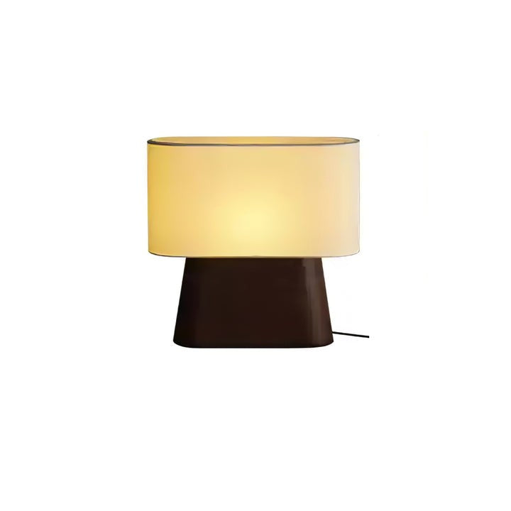Walnut and White Touch-Control LED Table Lamp