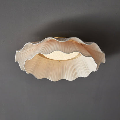 Wave-Inspired Fabric Ceiling Light Fixture