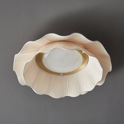 Wave-Inspired Fabric Ceiling Light Fixture