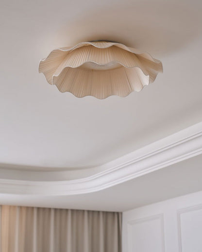 Wave-Inspired Fabric Ceiling Light Fixture