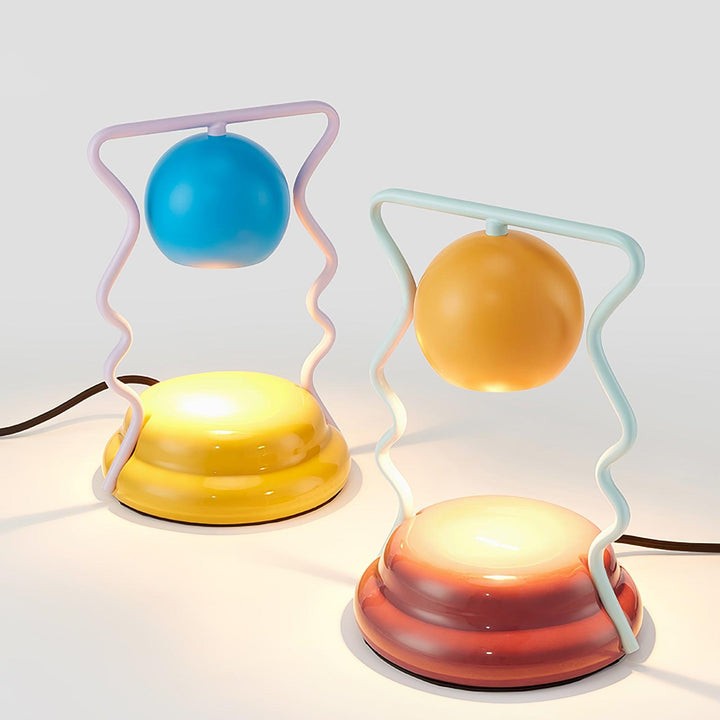 Whimsical Spiral Globe Table Lamp