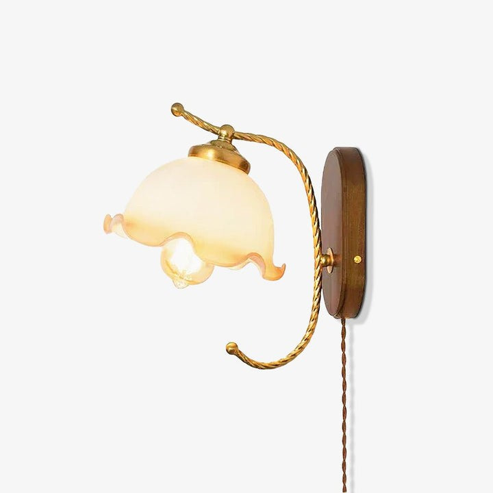 White Floral Petal LED Wall Sconce