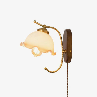 White Floral Petal LED Wall Sconce