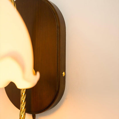 White Floral Petal LED Wall Sconce