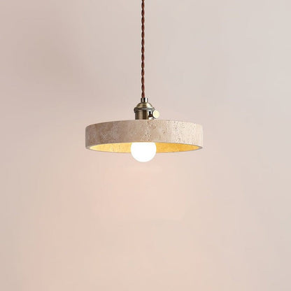 Yellow Travertine Ceiling Pendant Light